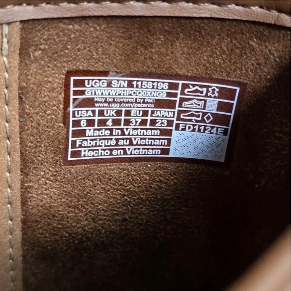 UGG Chestnut CITYFUNC MID Boots US 6 Platform Side Zip Waterproof Outdoor